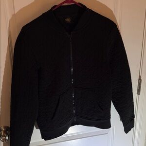 Athletic Works Women's Black Quilted Bomber Jacket